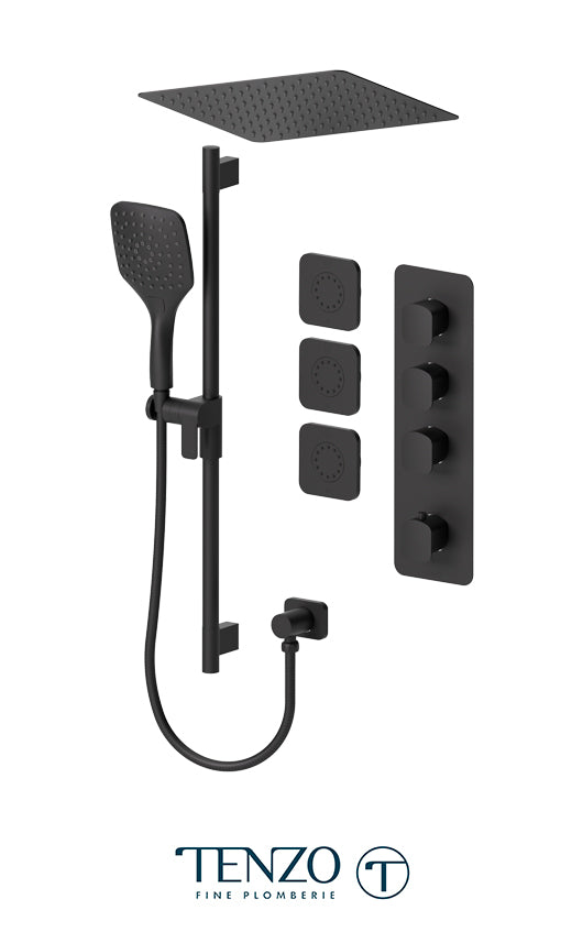 Tenzo Delano Extenza kit 3 functions thermo matte black finish DET43-601658-MB