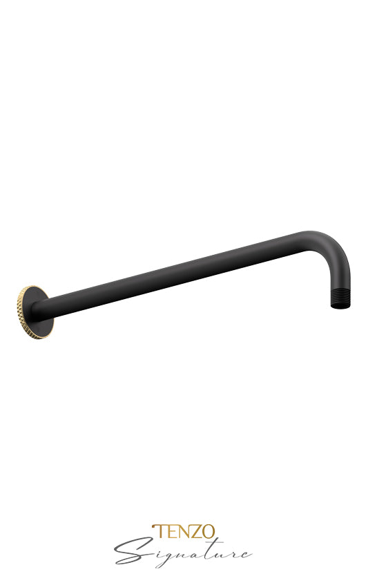 Tenzo Wall mount shower arm Bellacio-C matte black/ brushed gold SA-612-C-MB-BG